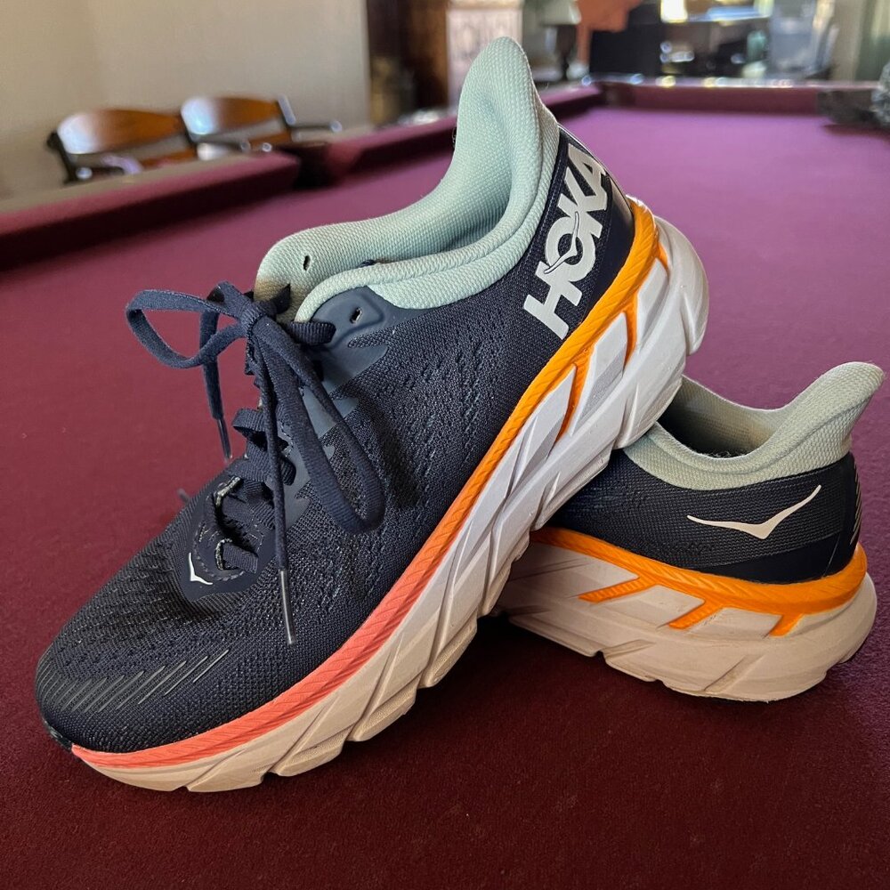 HOKA Women's Clifton Running Shoe -- Navy, Size 6 -- Worn a couple of times!